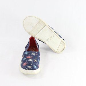 Toms Glow In The Dark Fireworks Slip On 12